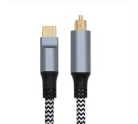 xiwai Câble audio optique USB-C vers SPDIF Toslink, adaptateur mâle Type-C vers interface audio numérique à fibre optique, pour ordinateur de bureau et portable, 180 cm
