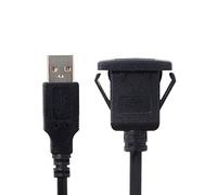 Xiwai - Câble auxiliaire USB 2.0 étanche pour tableau de bord de voiture, 1 m