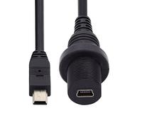 xiwai Câble d'alimentation de données mini USB 2.0 5 broches mâle vers femelle étanche à la poussière 1 m 480 Mbps