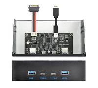 xiwai Câble de Carte mère 10 Gbit/s USB 3.1 pour Baie de Lecteur CD-ROM 5,25 Pouces, hub 4 Ports Type A et Type C vers connecteur Type E, Panneau Avant