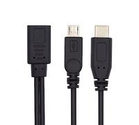 xiwai Câble de charge répartiteur USB-C femelle vers micro USB mâle et USB-C de type C USB 3.1