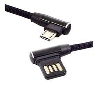 Xiwai Câble de données micro USB 5 broches vers USB 2.0 coudé à 90 degrés (Micro-USB)