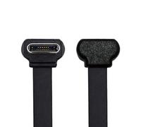 xiwai Câble de données USB 2.0 court de 2,76 pouces, ultra mince, USB-C vers USB-C à angle d'alimentation de 65 W, charge rapide pour ordinateur portable, tablette, téléphone