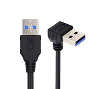 xiwai Câble de données USB 3.0 coudé de type A mâle vers mâle 3.0 droit, 5 Gbit/s, coudé à 90 degrés, 40 cm