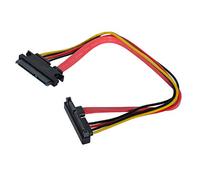 xiwai Câble d'extension d'alimentation de données SATA III 3.0 7+15 22 broches SATA mâle vers femelle 30 cm
