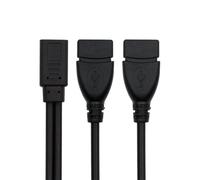 xiwai Câble d'extension de charge USB-C Splitter Type-C femelle DC 5V vers double USB 2.0 standard Type-A femelle