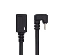xiwai Câble d'extension de données micro USB 2.0 femelle vers mâle 5 broches opposées en forme de U pour téléphone portable 0,3 m