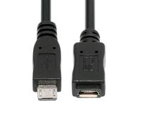 xiwai Câble d'extension de données Micro USB 2.0 femelle vers mâle 5 broches pour tablette, téléphone, alimentation OTG 0,2 m