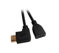 xiwai Câble d'extension HDMI 1.4 coudé à 90° vers la gauche avec Ethernet 3D type A mâle vers A femelle 0,5 m