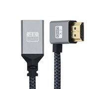 xiwai Câble d'extension HDMI 3D 4K 60 Hz, HDMI 1.4 type A mâle vers femelle A coudé à 90 degrés à gauche