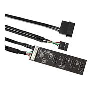xiwai Câble d'extension répartiteur USB 2.0 9 broches 10 broches 1 vers 4 femelles avec connecteur d'alimentation IDE 5 V Multilier