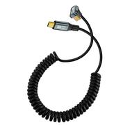 xiwai Câble d'extension USB4 extensible de type C à l'arrière opposé, coudé mâle vers mâle, 20 Gbit/s, 100 W, clavier 8K, chargeur USB C, câble de données pour ordinateur portable