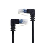 Xiwai Câble Ethernet Cat6 ultra fin RJ45 coudé 25 cm UTP Câble réseau patch 90° Cat6a LAN pour ordinateur portable, routeur, TV Box