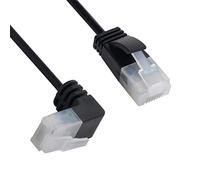 xiwai Câble Ethernet RJ45 ultra fin Cat6 - Coudé vers droit - Câble réseau UTP - Câble patch - 90 degrés - LAN pour ordinateur portable, routeur, TV Box (2 m)
