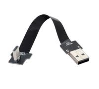 xiwai Câble FPC plat et fin USB 2.0 type A mâle vers USB-C Type-C mâle pour FPV, disque et téléphone 2 m