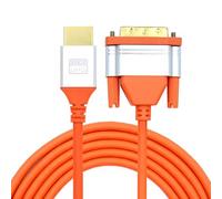 xiwai Câble HDMI 4K Ultra Doux vers DVI High Flex HDTV Cordon Hyper Super Flexible Haute Vitesse Type-A Mâle vers 24+1 pour Ordinateur HDTV 0,5 m