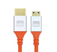 xiwai Câble HDTV Ultra Doux Haute Flex Mini HDMI 4K vers HDMI Hyper Super Flexible Cordon Haute Vitesse Type-A Mâle vers Mâle pour Ordinateur 2 m