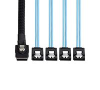 xiwai Câble interne Mini SAS SFF-8087Host vers 4 SATA 7 broches pour disque dur cible 6 Gbit/s serveur de données Raid 1 m