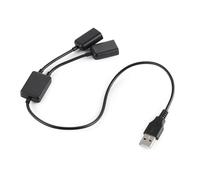 xiwai Câble répartiteur USB 2.0 en Y, USB Type-A mâle 1 vers 2 femelles, double port, rallonge, adaptateur d'alimentation pour ordinateur portable, ordinateur de bureau, souris, disque flash