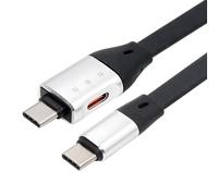 xiwai Câble USB-C Type-C mâle vers USB 3.1 mâle 10 Gbit/s et PD OTG, port audio femelle, plat et fin, rallonge de données pour ordinateur portable et téléphone