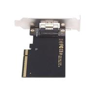 xiwai Carte Graphique Externe Slimline 8X SFF-8654 74 Broches vers PCIE Express 3.0, Adaptateur PCIE 4.0 VROC Raid0 Hyper pour SSD Haute Vitesse, eGPU, avec Support, Profil Bas