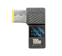 xiwai Chargeur USB-C PD 65 W, entrée Type-C vers Prise rectangulaire, écran LED Intelligent, Sortie 100 W, connecteur de Chargeur 20 V 5 A pour Ordinateur Portable Thinkpad X1 Legion Y7000P