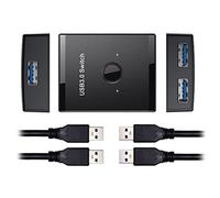 Xiwai Commutateur sélecteur bidirectionnel USB 3.0 KVM 2 à 1 PC partage ou 1 à 2 Hub pour clavier, souris, scanner, imprimante