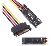 xiwai Convertisseur de disque dur SFF-8611 Oculink femelle SFF-8612 vers NVME SFF-8639 U.2 U.3 PCIe PCI-Express SSD avec alimentation SATA 5 V + câble 12 V pour carte mère