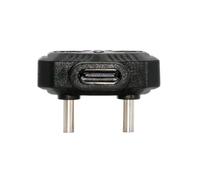 xiwai Convertisseur OTG USB-C 2 en 1 USB Type-C mâle vers mâle 480 Mbps adaptateur de données avec alimentation PD opposé en forme de U connecteur coudé arrière pour téléphone micro