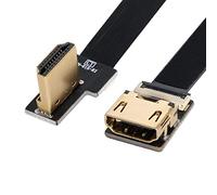 Xiwai CYFPV Câble plat HDMI mâle vers femelle à angle droit 90 degrés pour HDTV Multicopter photographie aérienne 0,5 m