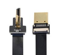 xiwai CYFPV FPV HDMI mâle coudé vers la Gauche 90D HDMI mâle HDTV FPC câble Plat pour Photographie aérienne multicopter FPV HDTV (0.1M)