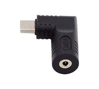 xiwai DC Jack 2,5 x 0,7 mm Entrée vers USB C Adaptateur Type-C Connecteur Coudé 90 Degrés Prise d'alimentation Chargeur Adaptateur pour Téléphone Portable 65W
