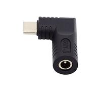 xiwai DC Jack 4.8 x 1.7mm Entrée vers USB C Adaptateur Type-C Connecteur Coudé 90 Degrés Prise d'alimentation Chargeur Adaptateur pour Téléphone Portable 65W