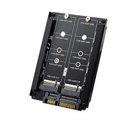 Xiwai Dual NGFF B+M Key M.2 SSD Card JBOD Raid0 Span Bridge to 2.5" SATA Combo HDD Disk Drive Boîtier