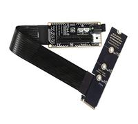 Xiwai Extension NGFF M.2 NVMe M-Key coudée à 90° vers PCI-E X1 X4 X8 X16, câble Flexible, Adaptateur PCBA pour Carte Graphique PCI-Express M2 2260 2280