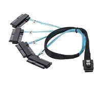 xiwai Hôte Mini-SAS SFF-8087 Interne à 36 Broches sur 4 disques durs SAS cibles SFF-8482 et câble d'alimentation SATA 100cm