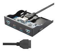 xiwai Hub USB 3.0 USB-C 4 ports avant vers carte mère câble de raccordement 20 broches pour baie de disquette 3,5"