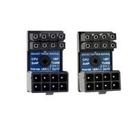 xiwai Lot de 2 adaptateurs ATX 8 broches 8P EPS mâle vers femelle 360 degrés vers le haut et vers le bas pour CPU 12 V, ne fonctionne pas pour l'alimentation PCI-E pour carte graphique