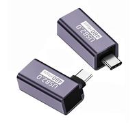 xiwai Lot de 2 connecteurs d'extension USB 2.0 type B femelle vers mâle de type C coudé et droit, pour imprimante, scanner, disque