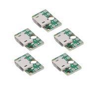 xiwai Lot de 5 connecteurs Femelles USB 2.0 Micro-B à souder, 480 Mbps, pour Montage sur Carte PCB