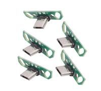 xiwai Lot de 5 connecteurs mâles Micro USB 2.0 à Monter soi-même, OEM, Longueur 7 mm, avec Montage sur Carte PCB, Type à souder