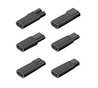 xiwai Lot de 6 connecteurs USB-C femelle vers 2 broches d'alimentation CC 5 V Kit de remplacement Adaptateur USB pour tondeuse à barbe, tondeuse à cheveux électrique, instruments de beauté, rasoirs