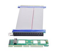Xiwai NGFF M-Key NVME AHCI SSD vers PCI-E 3.0 Adaptateur vertical 16x x16 avec câble d'extension mâle vers femelle