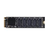 Xiwai NGFF NVME M-Key PCI Express vers SATA 3.0 6Gbps 5 Ports Adaptateur Convertisseur Carte d'extension du disque dur JMB585 2280