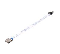 xiwai OTG USB 2.0 Type-A femelle cible vers USB-C Type-C mâle hôte Data Flat Slim FPC Cable Extender pour disque FPV téléphone portable (13 cm)