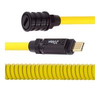 xiwai Silicone Spiral Stretch 140W 20Gbps 8K USB-C USB4 Câble Type C Mâle vers Femelle Rallonge Alimentation et Données pour Clavier de Jeu Souris 1.8m/6ft