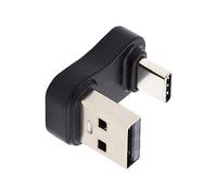 xiwai USB 3.1 Type C Mâle vers USB 3.0 A Type Mâle 10 Gbit/s Données vers Le Bas, Arrière en U opposé, Adaptateur de Charge Coudé 90 Degrés pour Télép...