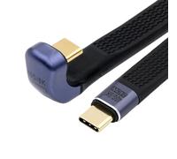 xiwai USB4 40Gbps type-c USB-C mâle à mâle 240W 100W 8K plat mince FPC données en face câble coudé arrière en forme de U pour téléphone portable 13cm