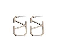 XIWCAFC Boucles d'oreilles Créoles Or Femme Hypoallergénique Boucles d'Oreilles Créoles 14K Chunky Creoles Cadeau Bijoux Grandes Boucles d'Oreilles Créoles (Argent)