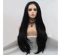 xiweiya Perruques synthétiques noires 1 x 4 perruques ondulées naturelles résistantes à la chaleur